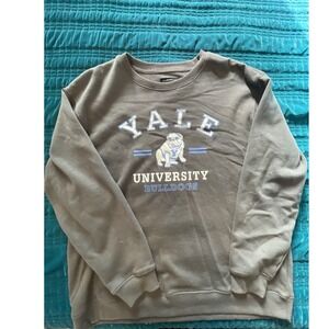 Yale Bulldogs University Crewneck‎ Sweatshirt Gray Size L